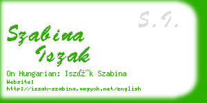 szabina iszak business card